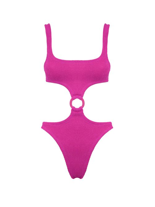 Costume da bagno intero Laurel in crinkle con anello Mc2 Saint Barth | LAUREL W01038H CRINKLE LUREX 77 RING